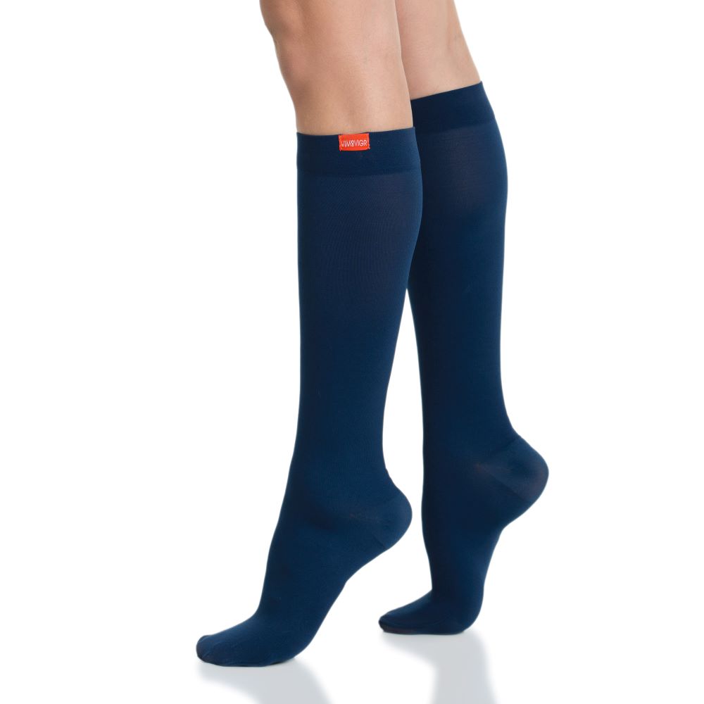 Solid (Moisture-Wick Nylon Compression Socks)