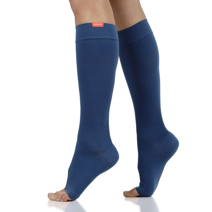 20-30 mmHg: Solid (Open Toe - Moisture-wick Nylon Compression Socks)