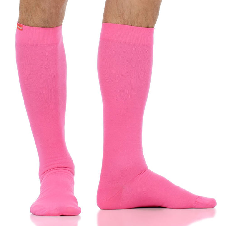 Solid (Moisture-Wick Nylon Compression Socks)
