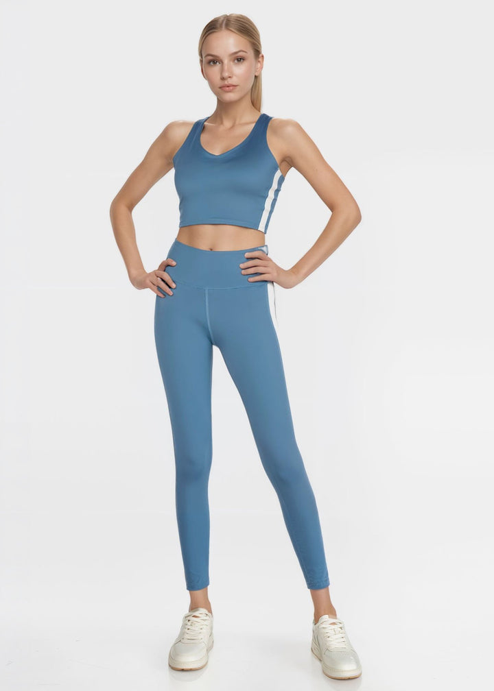 Side Split Crop Top – Four-Way Stretch, Made in USA