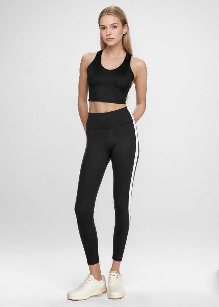 Side Split Crop Top – Four-Way Stretch, Made in USA