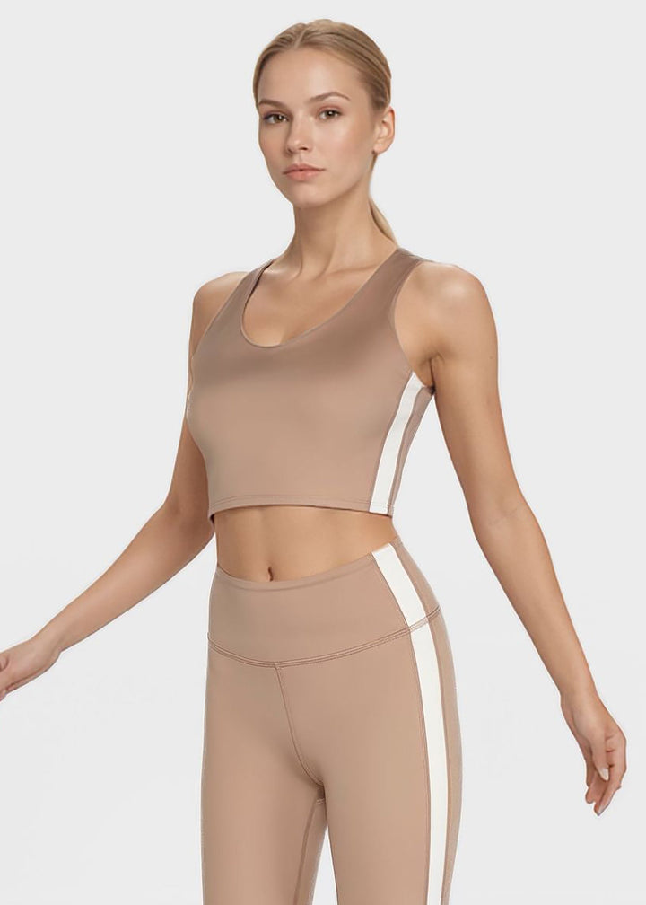 Side Split Crop Top – Four-Way Stretch, Made in USA