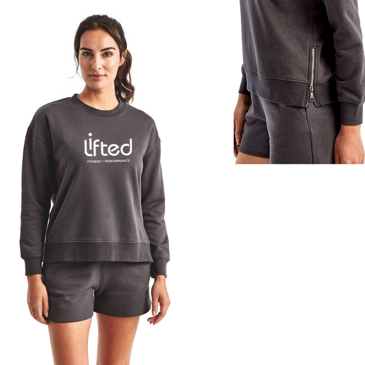 Sudadera con cremallera lateral para mujer Lifted Fitness (TD600)