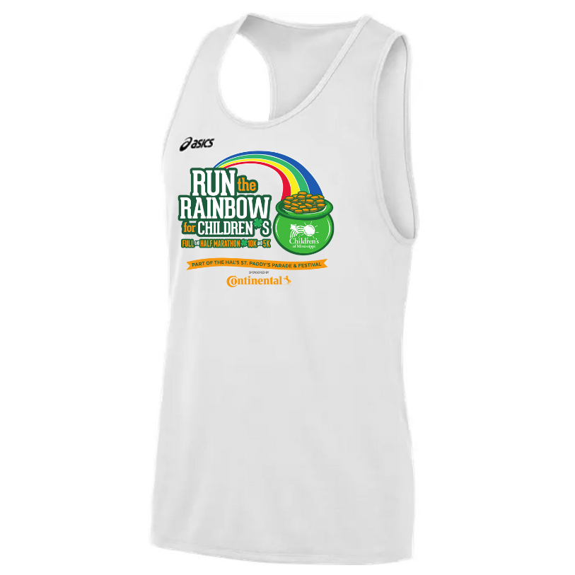 Run the Rainbow - Asics Men's Rival II Singlet White (TF3085) (R022)