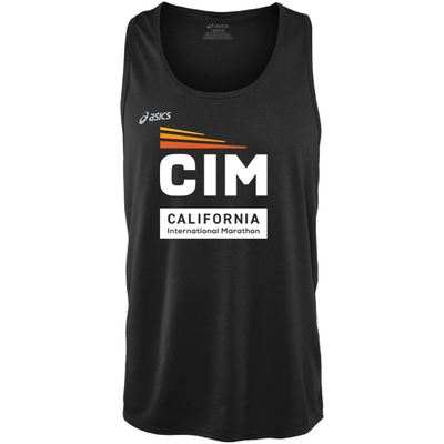 California International Marathon - Asics Men's Rival II Singlet Black (TF3085) (CIM-06)