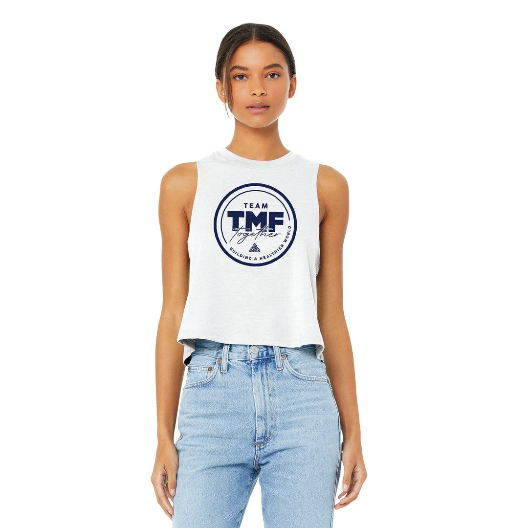 Team TMF - Women’s Racerback Cropped Tank (BC6682)