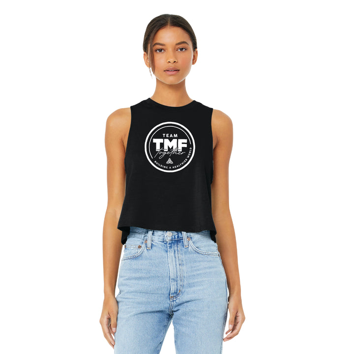 Team TMF - Women’s Racerback Cropped Tank (BC6682)