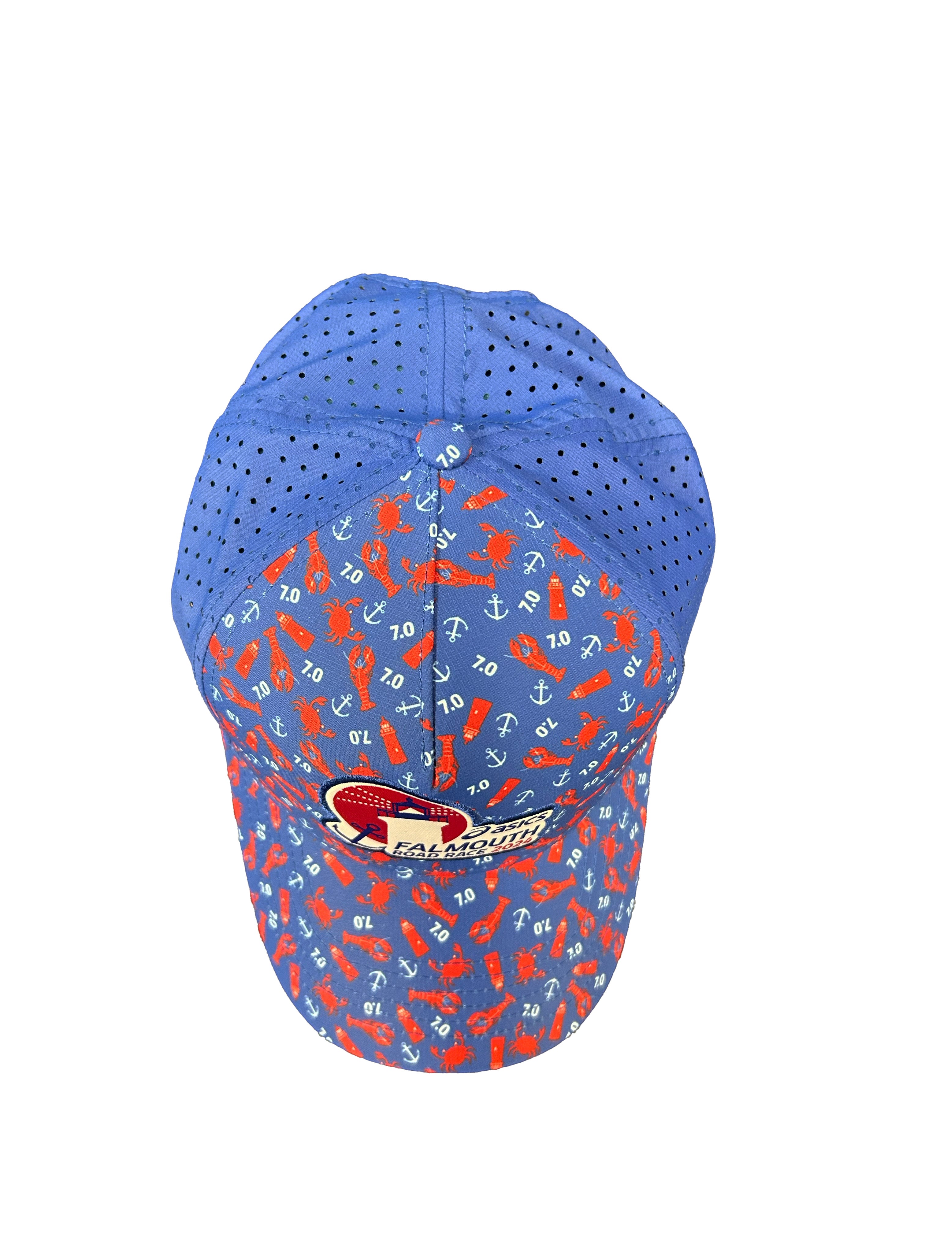 ASICS Unisex Falmouth Road Race 2024 7.0 Print Blue Hat (POS