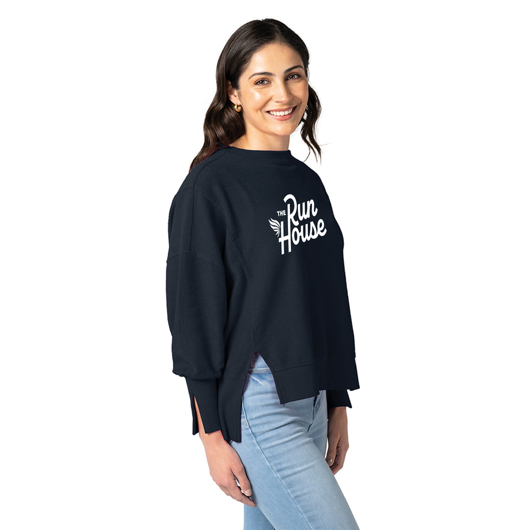 Charles River Women's Camden Spliced Crew Neck Sweatshirt (5523)