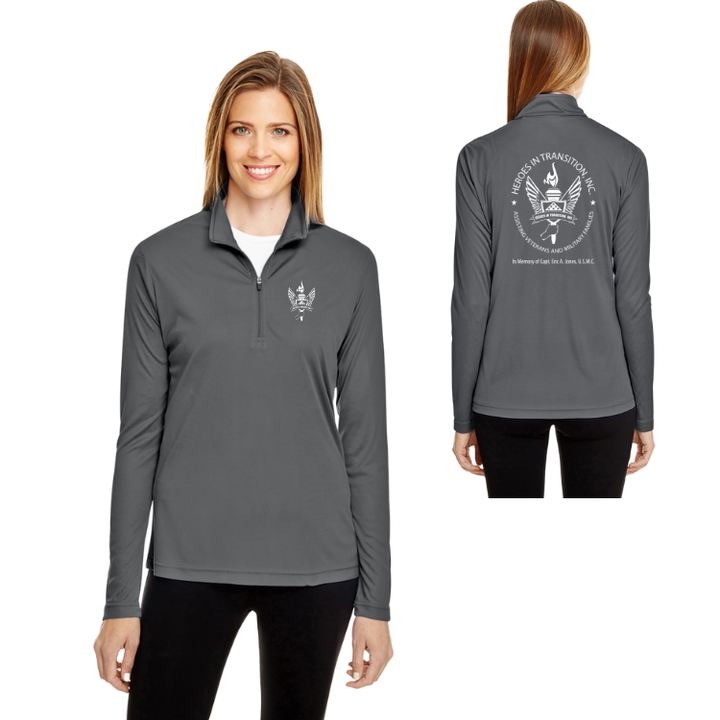 Heroes in Transition- Team 365 Ladies' Zone Performance Quarter-Zip (TT31W)