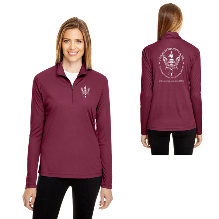 Heroes in Transition- Team 365 Ladies' Zone Performance Quarter-Zip (TT31W)