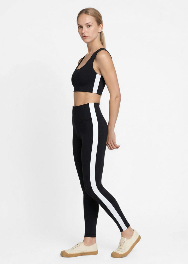 Side Split Crop Top – Four-Way Stretch, Made in USA