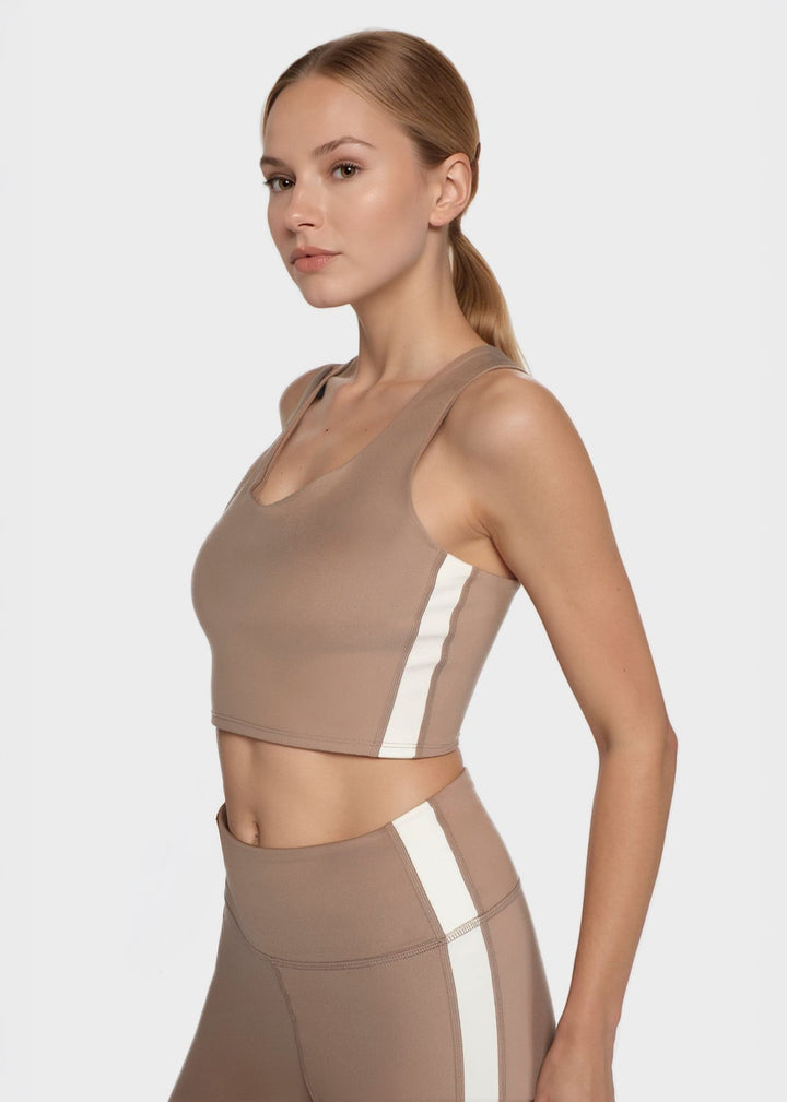 Side Split Crop Top – Four-Way Stretch, Made in USA