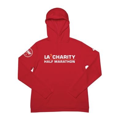 Media Maratón Benéfica del Equipo TMF/Los Ángeles - Sudadera con capucha unisex ASICS de felpa francesa roja (2031A617-024) (LA26-21, manga TMF-06)