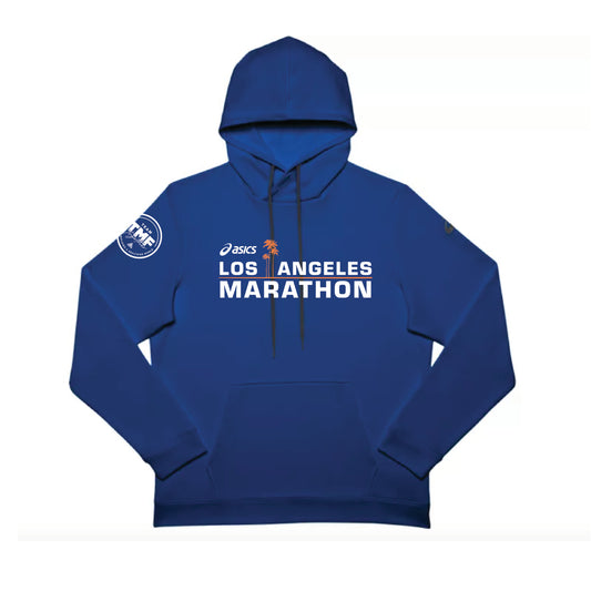 Team TMF / ASICS LA Marathon - ASICS Unisex French Terry Pullover Hoodie Royal (2031A617-044) (LA26-03, TMF-06 sleeve)