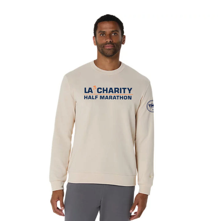 Team TMF / LA Charity Half Marathon - ASICS Unisex Sweat Crew Neck Top Oatmeal (2031E908) (LA26-20, TMF-05)