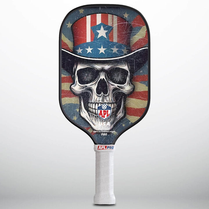 APL - Skulls Hat Pickleball Paddle | 16mm Carbon Fiber | Best Pickleball Paddles | American Pickleball League