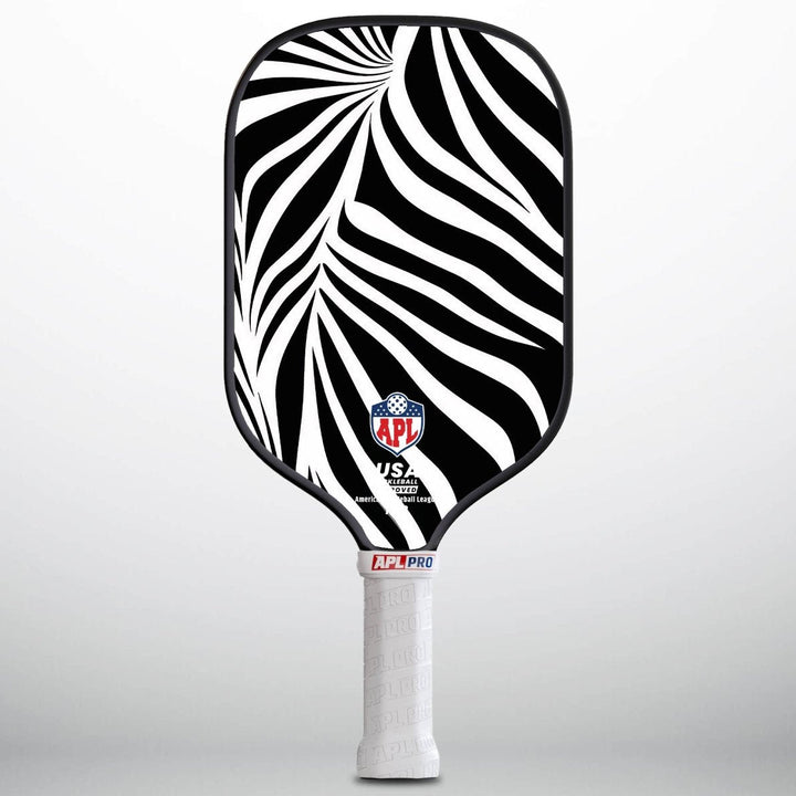 APL - White Black Patterns Pickleball Paddle | 16mm Carbon Fiber | Best Pickleball Paddles | American Pickleball League