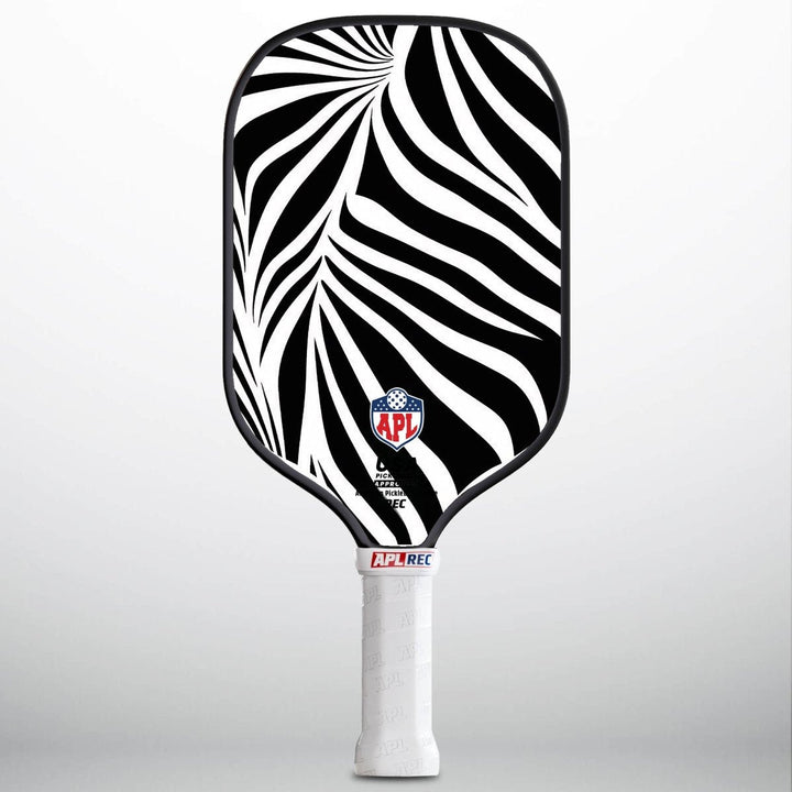 APL - White Black Patterns Pickleball Paddle | 16mm Carbon Fiber | Best Pickleball Paddles | American Pickleball League