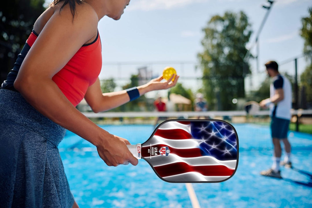 APL - Waving Flag Pickleball Paddle | 16mm Carbon Fiber | Best Pickleball Paddles | American Pickleball League