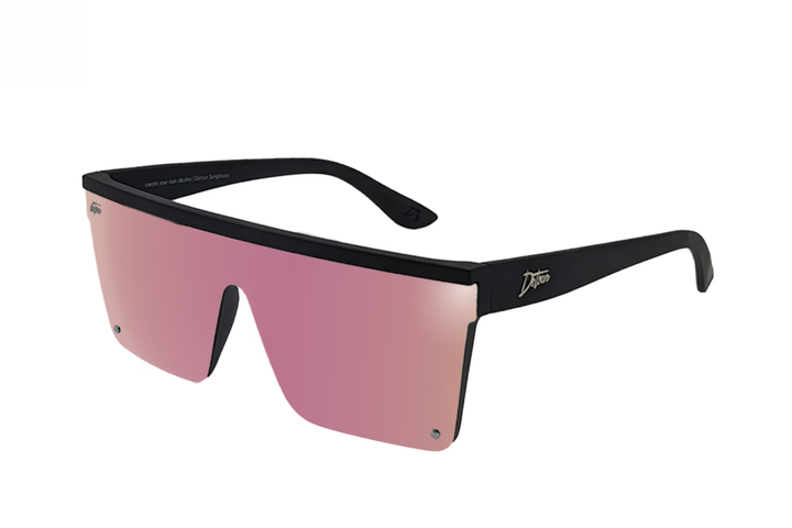 Tidal Wave - Matte Black - Rose Quartz Pink Lens Polarized