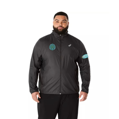 Chaqueta ASICS Silver para hombre, color negro, St. Pete Run Fest - Tortuga Challenge (2011D235)