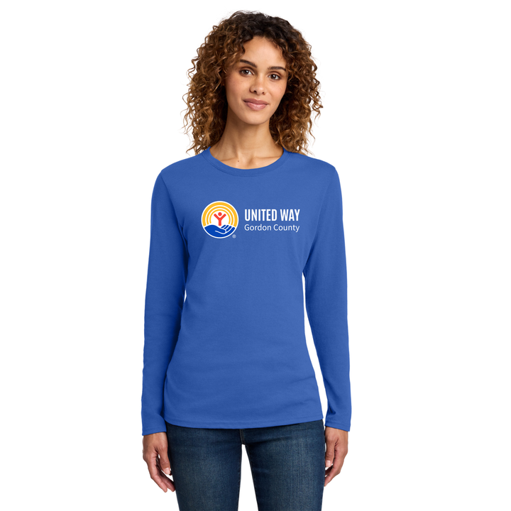United Way Gordon County - Women's Long Sleeve Core Cotton Tee (LPC54LS)