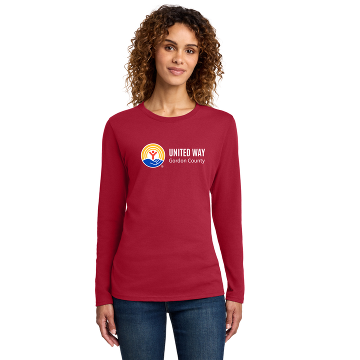 United Way Gordon County - Women's Long Sleeve Core Cotton Tee (LPC54LS)