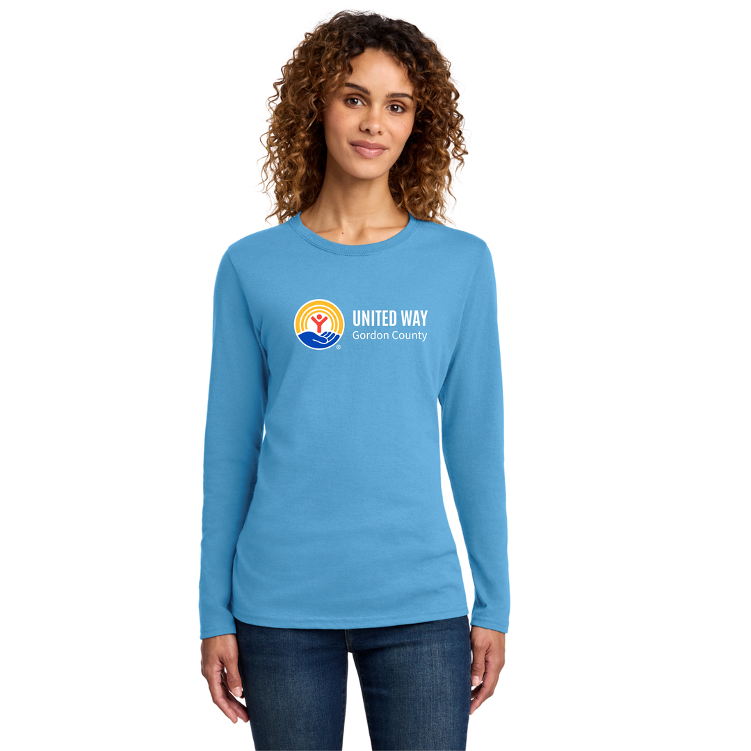 United Way Gordon County - Women's Long Sleeve Core Cotton Tee (LPC54LS)