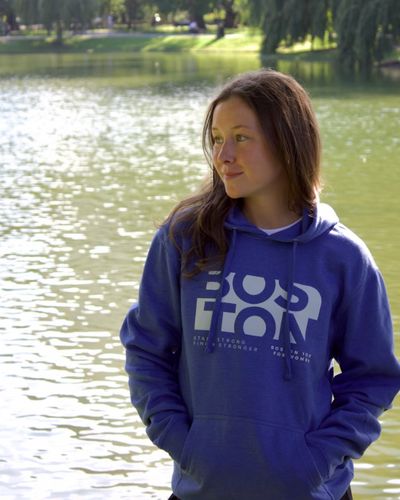 Sudadera con capucha polar para adultos de la Carrera de 10 km de Boston para mujer (DT6100)