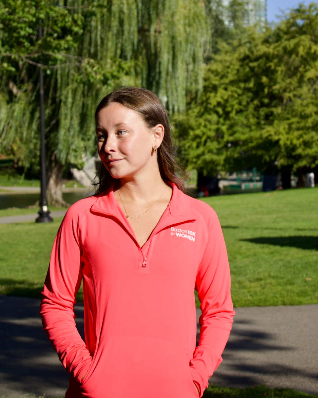 Boston 10K for Women - Women's 1/4-Zip Pullover (LST850)
