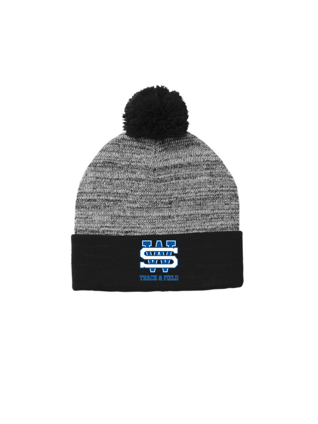 Gorro con pompón para atletismo femenino de West Springfield (STC41)