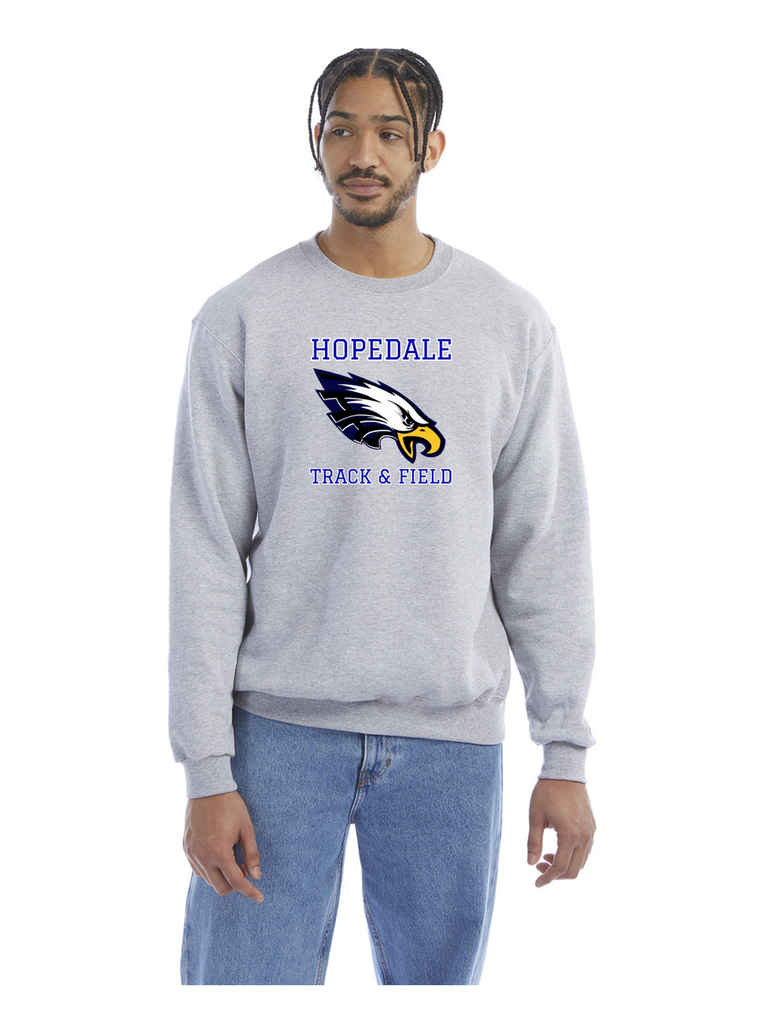 Hopedale Track and Field - Champion Crewneck Sweatshirt (S600)