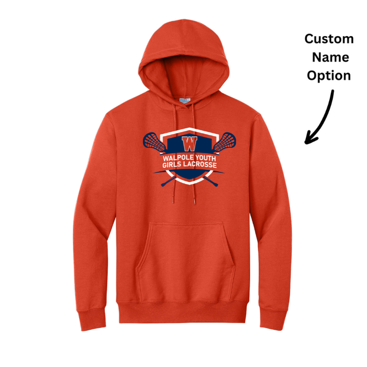 Walpole Youth Girls Lacrosse -- Adult (unisex) Essential Fleece Pullover Hooded Sweatshirt (PC90H)