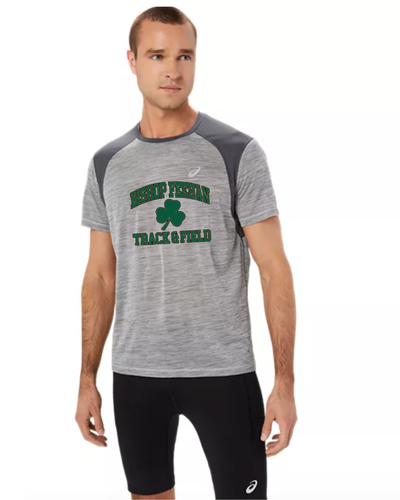 Tienda del equipo Bishop Feehan de campo a través y atletismo - Camiseta ASICS de manga corta para carretera para hombre - Gris Piedmont/Gris oscuro (2011C992.020) (Copia)