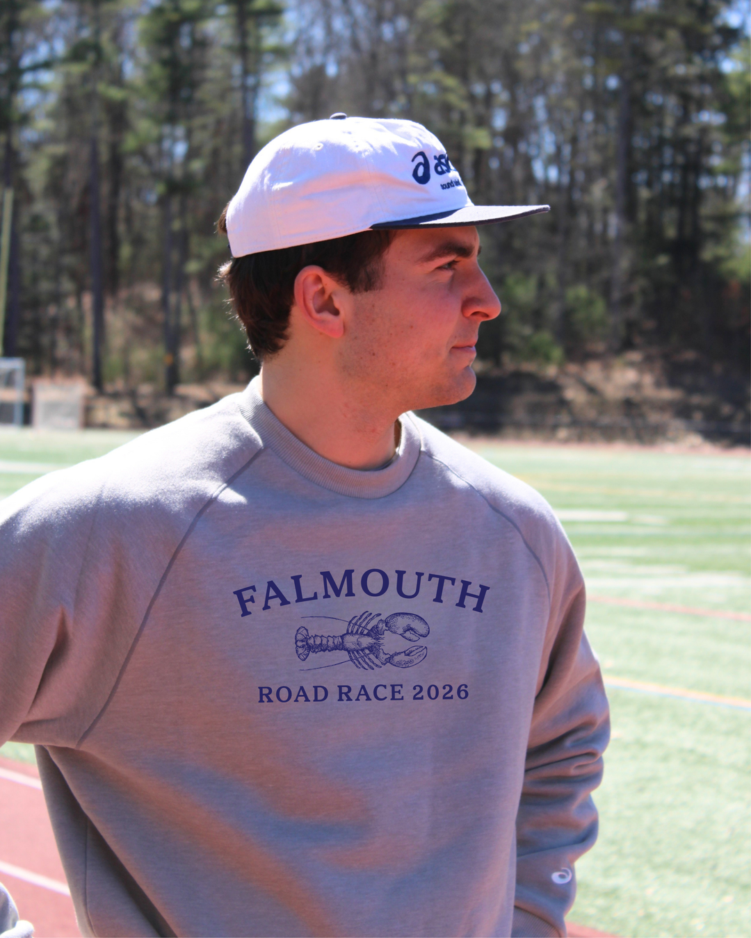 ASICS Falmouth Road Race 2026 - ASICS Unisex Fleece Crewneck Sweatshirt Grey Heather (2031F469) (FRR26-12)