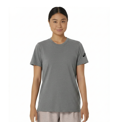 Camiseta ASICS Performance Poly Cotton para mujer, gris (2012D014)