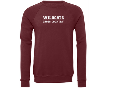 SUDADERA UNISEX DE CUELLO REDONDO DE POLAR ESPONJOSO BELLA + CANVAS CROSS COUNTRY DE WEST BRIDGEWATER (3901)