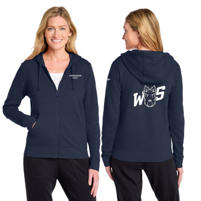 West Springfield XC- Nike Women's Club Fleece Sleeve Swoosh Full-Zip Hoodie (NKFD9890)