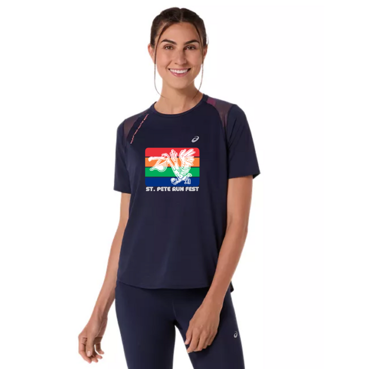 St Pete Run Fest - ASICS Women's Road SS Top Midnight (2012D371)