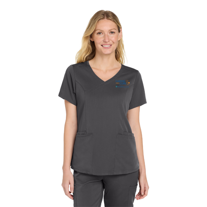 Caring for a Cure Women’s Premiere Flex™ Mock Wrap Top (WW4268)