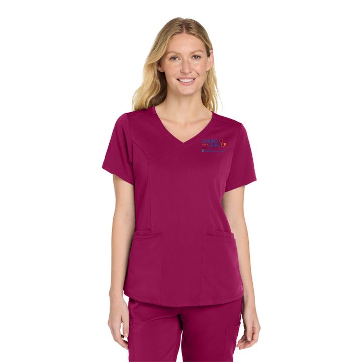 Caring for a Cure Women’s Premiere Flex™ Mock Wrap Top (WW4268)