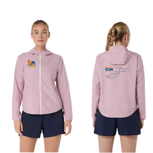 California International Marathon - ASICS Women's Silver Jacket Morganite (2012D148) (CIM-20 LC /CIM-17 Back)