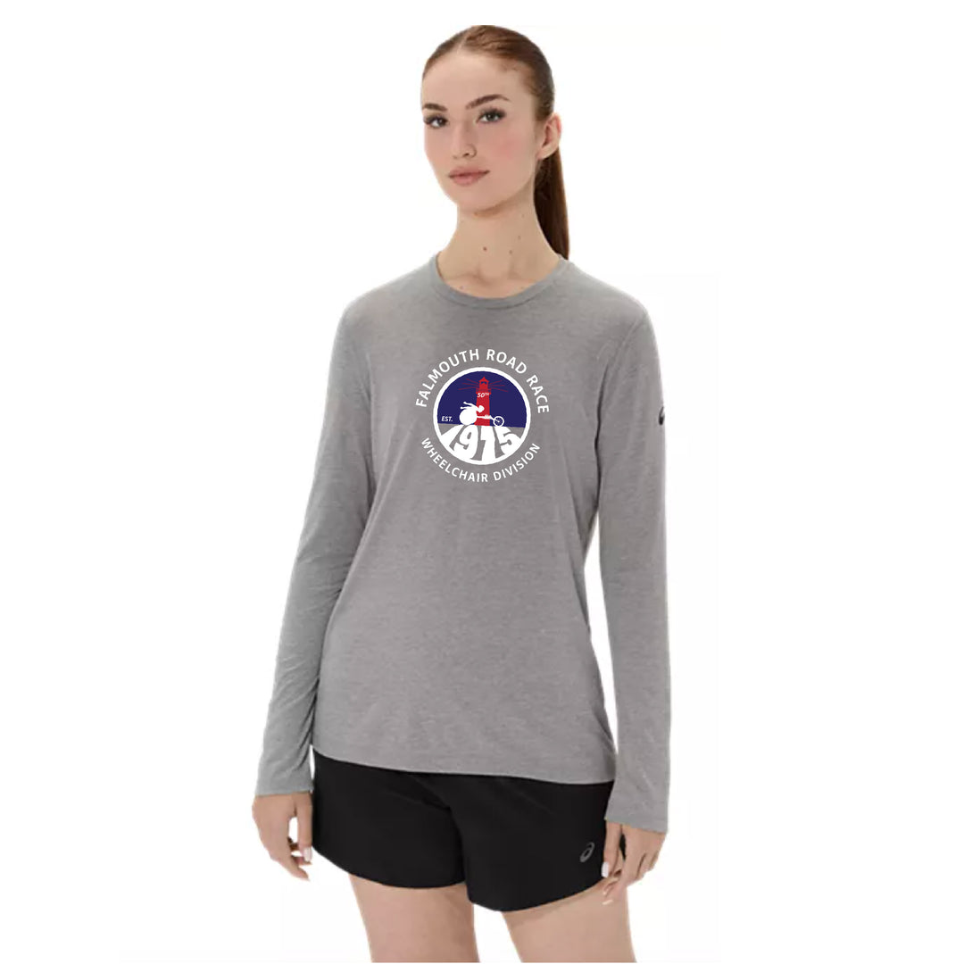 Falmouth Road Race 2025 - ASICS Women's PR Long Sleeve Triblend Tee Grey (2012D305) (FRR-07)