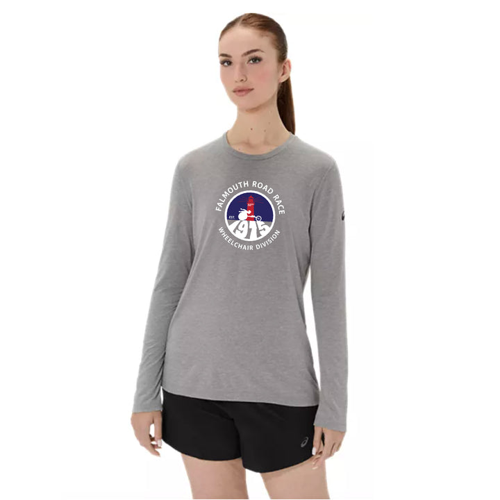 Falmouth Road Race 2025 - ASICS Women's PR Long Sleeve Triblend Tee Grey (2012D305) (FRR-07)