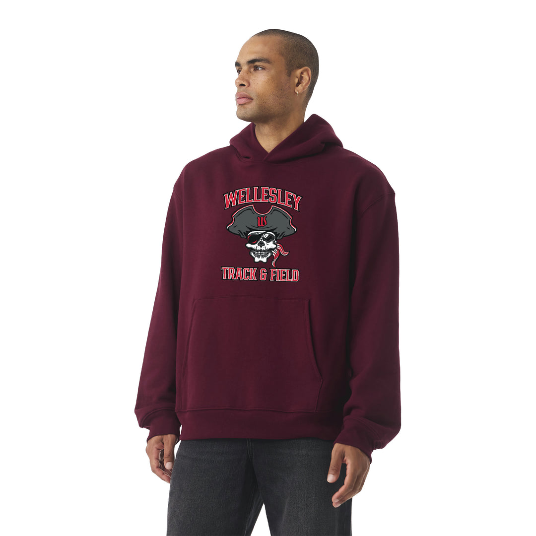 Wellesley Track & Field - LIMITED EDITION Unisex Ultra Heavyweight Hoodie (BC4719, W042, W116 hood)