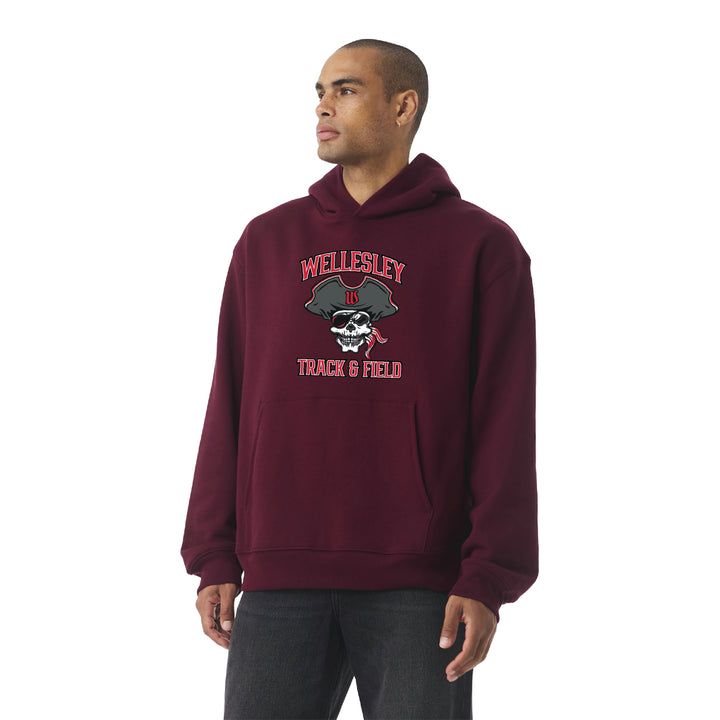 Wellesley Track & Field - LIMITED EDITION Unisex Ultra Heavyweight Hoodie (BC4719, W042, W116 hood)