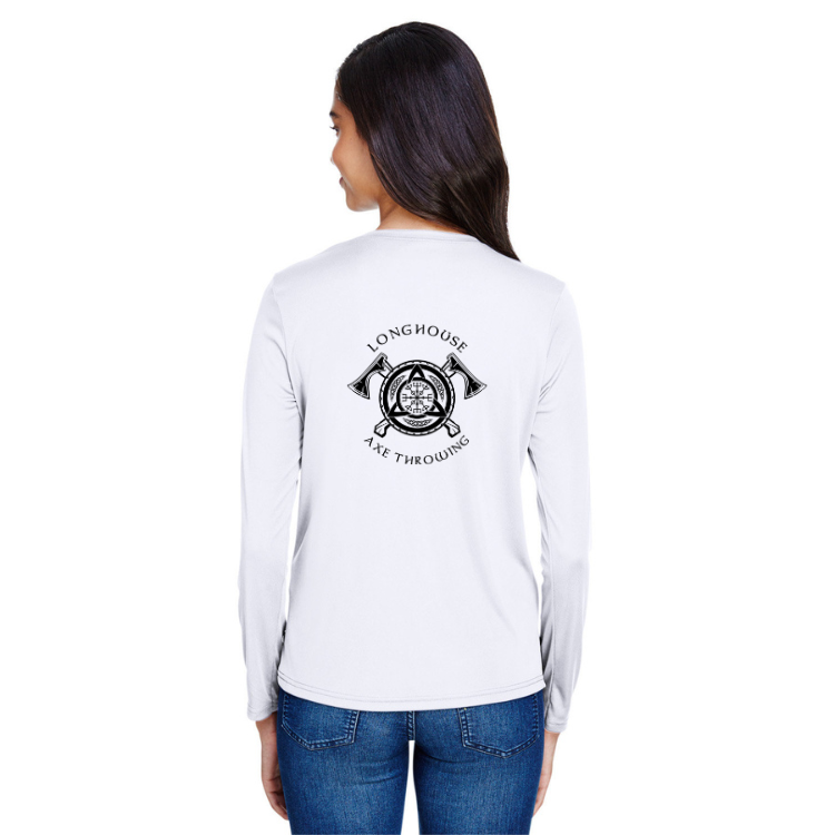 Long House Axe Throwing - Women's Long Sleeve Cooling Performance Crew Shirt (NW3002)