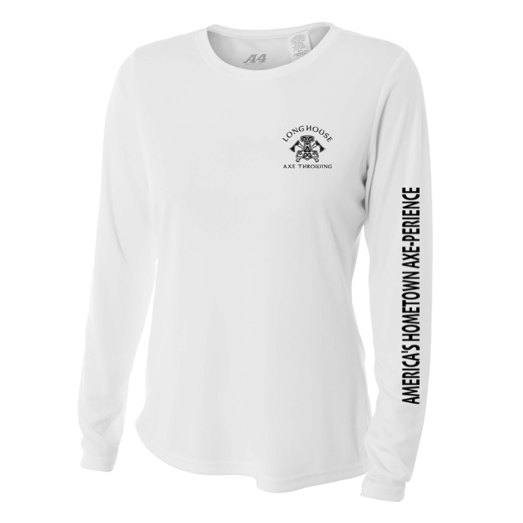 Long House Axe Throwing - Women's Long Sleeve Cooling Performance Crew Shirt (NW3002)