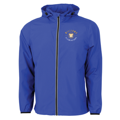 Escuela Primaria Williams - Chaqueta reflectante unisex con cremallera completa Pack-N-Go (9706)